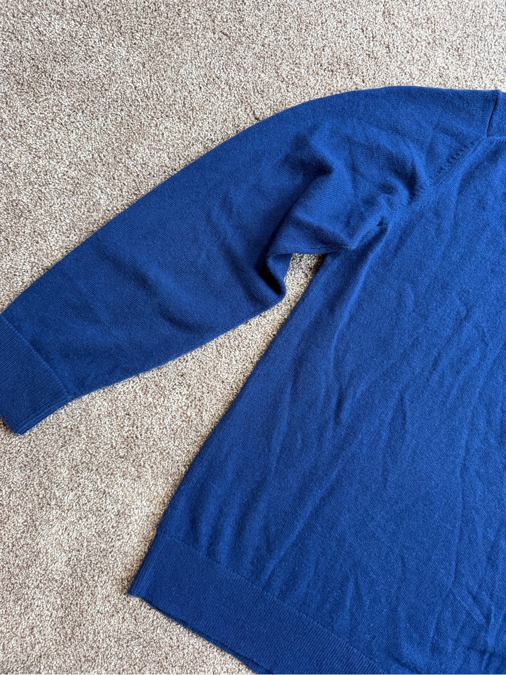 Men's Everlane V-Neck Cashmere Blue Sweater Size Large - Picture 8 of 11